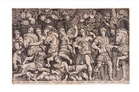 Marcantonio Raimondi - La Caccia di Traiano, 1520 (…)