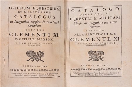 Filippo Bonanni - Catalogo degli ordini equestri e militari esposto in imagini, 1711 (…)