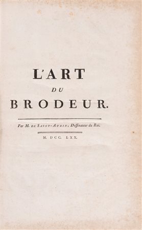 Charles Germain de Saint-Aubin - L'Art du Brodeur, 1770 (…)