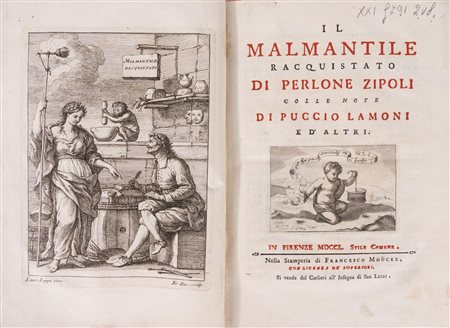 Lorenzo Lippi - Il malmantile racquistato di Perlone Zipoli colle note di Puccio Lamoni e d'altri, 1750 (…)