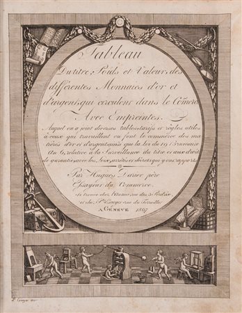 Hugues Darier - Tableau du titre, poids et valeur, des differentes monnaies d'or et d'argent, 1807 (…)
