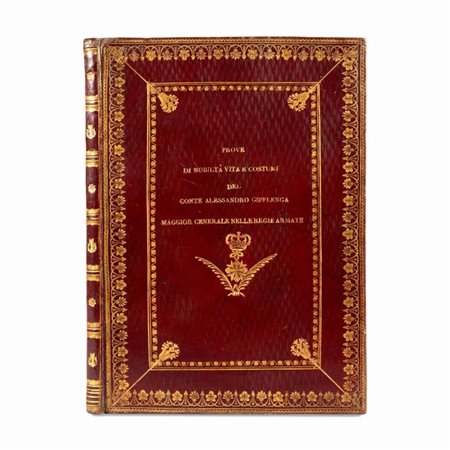 Prove di Nobiltà vita e Costumi dell'Ill.mo Sig. Conte Alessandro Gifflenga Maggior Generale nelle Regie Armate Postulante L'Abito e Croce di Giu (…)