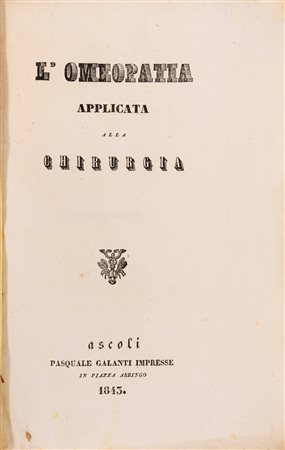 Francesco Talianini - Corso di lezioni sulla dottrina omiopatica : dettate ad alcuni giovani studenti, 1841 (…)