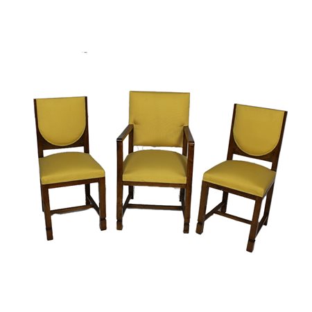 POLTRONA E DUE SEDIE DA SCRIVANIA 