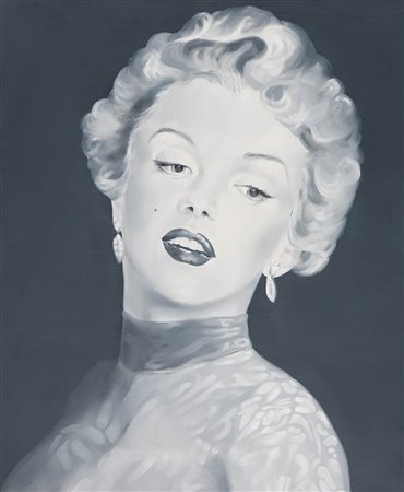 GIAN MARCO MONTESANO 1949 " Marilyn Monroe " Olio su tela, cm. 100 x 80...