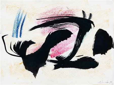 GERARD SCHNEIDER 1896 - 1986 " Composizione ", 1978 China e partelli su...