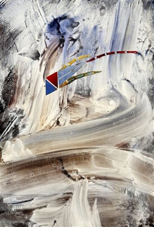 ELIO MARIANI 1943 " Libano ", 1987 Tecnica mista e collage su tela, cm. 32 x...