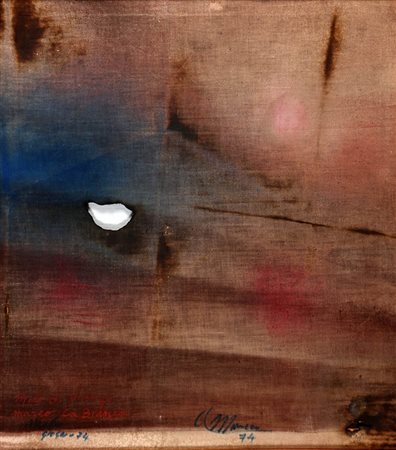 ARMANDO MARROCCO 1939 Senza titolo, 1974 Tela combusta (tela colorata per...