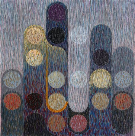 CARLO NANGERONI 1922 Senza titolo, 1998 Tecnica mista su tela, cm. 31 x 31...