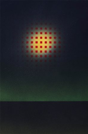 JULIO LE PARC 1928 " Theme 40 a varation ", 1981 Acrilico su carta, cm. 47 x...