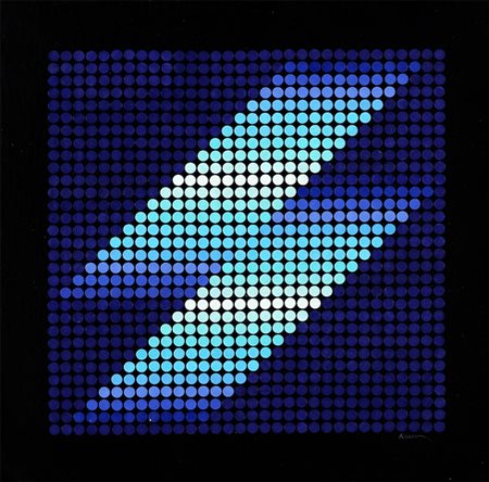 HUGO DEMARCO 1932 - 1995 " Saturation Metalique Multicolor ", 1972 Acrilico...