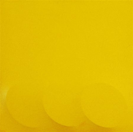 TURI SIMETI 1929 " 3 ovali gialli ", 2008 Acrilico su tela sagomata, cm. 40 x...