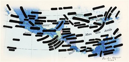 EMILIO ISGRO 1937 " Verso Acapulco ", 2000 Tempera su carta, cm. 15 x 30...