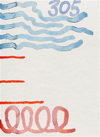 GIORGIO GRIFFA 1936 Senza titolo, 1992 Acquerello su cartoncino, cm. 16 x...