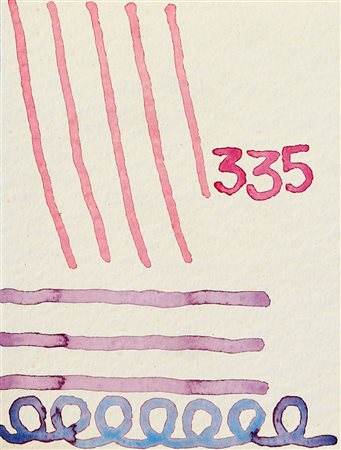 GIORGIO GRIFFA 1936 Senza titolo, 1992 Acquerello su cartoncino, cm. 16 x 12...