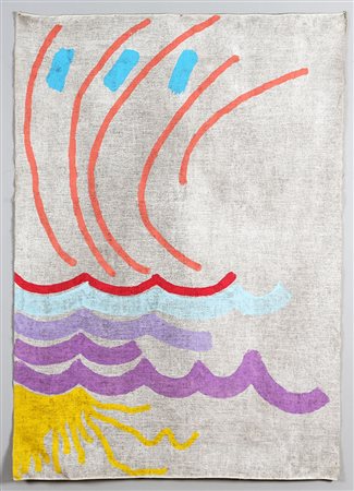 GIORGIO GRIFFA 1936 Senza titolo, 1990 Acrilico su tela, cm. 148 x 105...