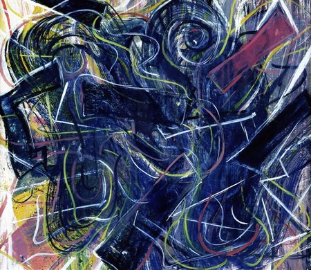 CLAUDIO OLIVIERI 1934 Senza titolo, 1968 Olio su tela su tavola, cm. 35 x 40...