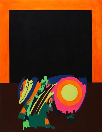 PINO PINELLI 1938 " Artificiale ", 1970 Olio su tela, cm. 120 x 95 Firmato e...