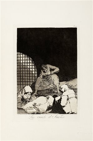Francisco Goya y Lucientes, Las rinde el sueño. 1799 [V Edizione, 1881-1886]....