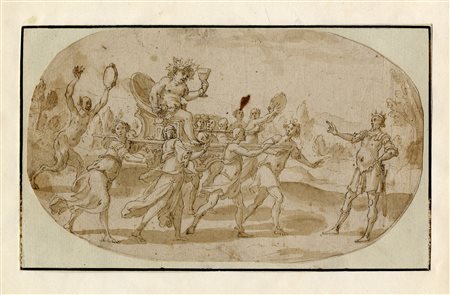 Scuola dell'Italia centrale del XVII secolo, Licurgo affronta il tiaso di...