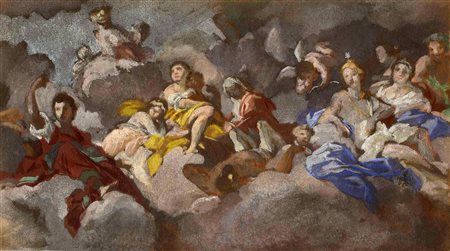 Anonimo della fine del XVIII - inizio del XIX secolo, Convegno di divinità...