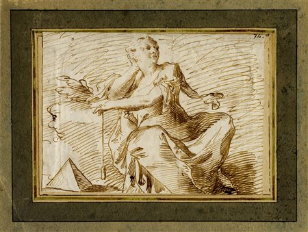 Pietro Antonio Novelli, Allegoria dell'Architettura. 1770-1773 ca. Penna e...