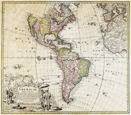 Eredi Johann Baptist Homann, Americae mappa generalis. Nürnberg: Homann...