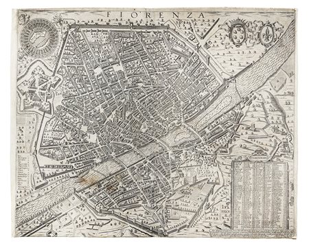 Matteo Florimi, Fiorenza. 1595. Incisione in rame. mm 505x498. Foglio: mm...