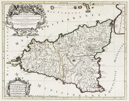 Alexis-Hubert Jaillot Nicolas Sanson, La Sicile divisée en ses trois...