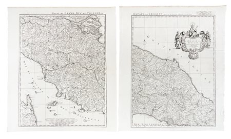 Pierre Mortier Guillaume De L'Isle, Estat du Grand Duc de Toscane, & Estats...