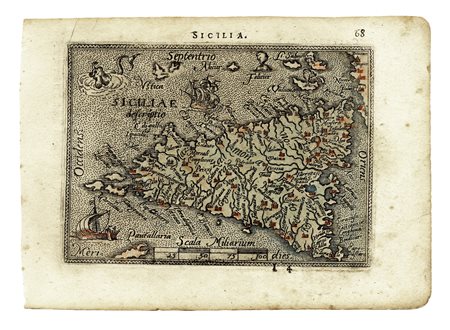 Abraham Ortelius, Sicilia. À Anvers: De l'imprimerie de Christofle Plantin,...
