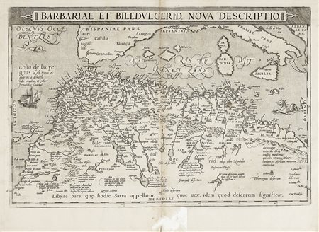 Abraham Ortelius, Barbariae et Biledulgerid. Nova Descrptio. Antwerp:...
