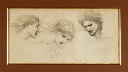 Edward Coley Burne-Jones, Studio per The Masque of Cupid. Platinotipia, mm...