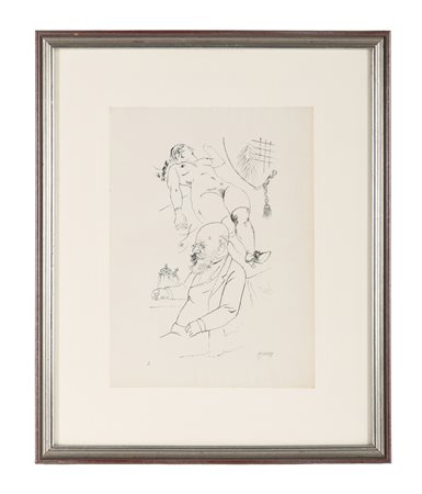 George Grosz, Aus der Jugendzeit. 1922. Heliogravure. mm 350x250. Firma a...