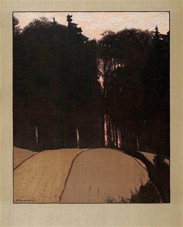 Gustav Kampmann, Lotto composto di 5 incisioni. Raccolta di 5 litografie e 2...