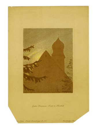 Gustav Kampmann, Lotto composto di 5 incisioni. 1908. Raccolta di 4...