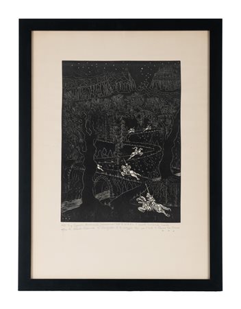 Bruno Marsili (detto Bruno Da Osimo), Cavalcata eroica. 1948-53. Xilografia....