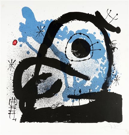 Joan Miró, L'équarisseur au repos. 1968. Litografia a colori su carta BFK...
