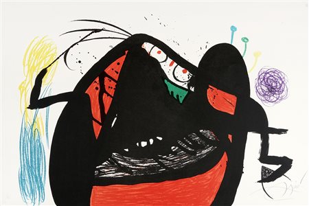 Joan Miró, L'aieule des 10.000 ages. 1976. Litografia a colori su carta...