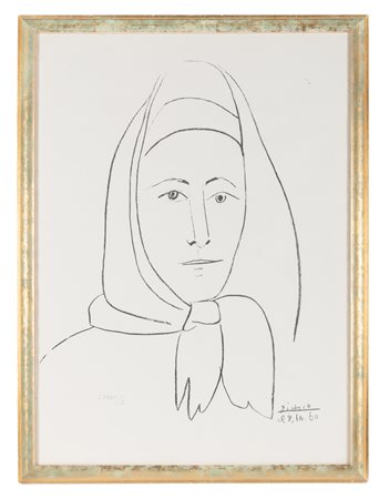 Pablo Picasso, La Femme Espagnole. 1960-61. Litografia. mm 605x440. Foglio:...