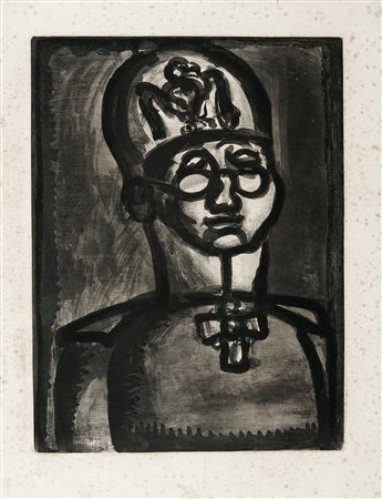 Georges Rouault, Miserere. 1922. Acquaforte. mm 510x385. Foglio: mm 645x500....