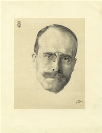 Robert Wellmann, Lotto composto di 4 incisioni. 1916. 1) Ritratto maschile....