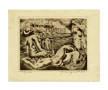 Michel Fingesten, Lotto composto di 5 ex libris. 1914-37. 1) Ex Libris...
