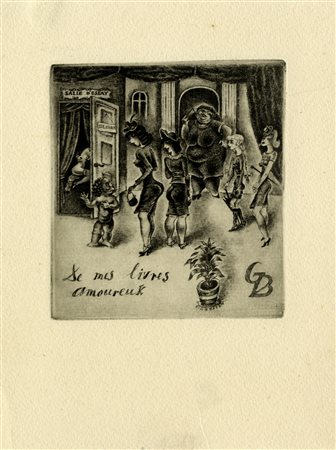 Michel Fingesten, Lotto composto di 6 ex libris. 1937. 1) Ex Libris Seba...