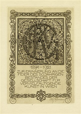 Alfred Cossmann, Lotto composto di 6 ex libris. Acqueforti, puntesecche e una...