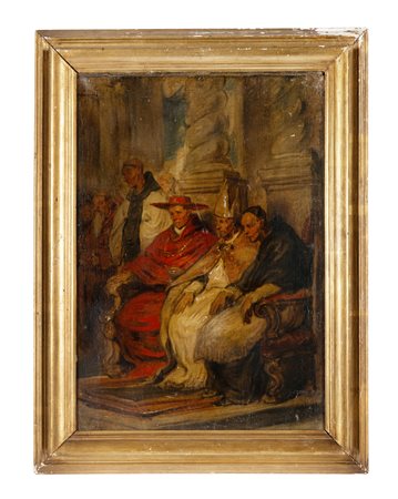 Giovanni Carnovali (il Piccio), Scena liturgica. 1863. Olio su tela. cm...