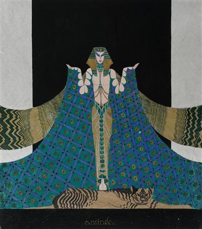 Maria Adelaide Lima Cruz, Antinea. 1934. Tempera su cartoncino. cm 44x39....