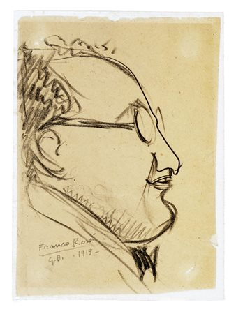 Gerardo Dottori, Franco Rossi. 1919. Matita su carta. mm 220x160. Siglato e...
