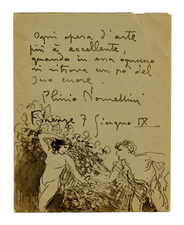 Plinio Nomellini, Ogni opera d'arte, più è eccellente, quando in una ognuno...