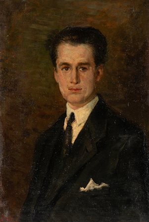 Luigi Rossi [attribuito a], Ritratto maschile. 1871. Olio su tela. cm...